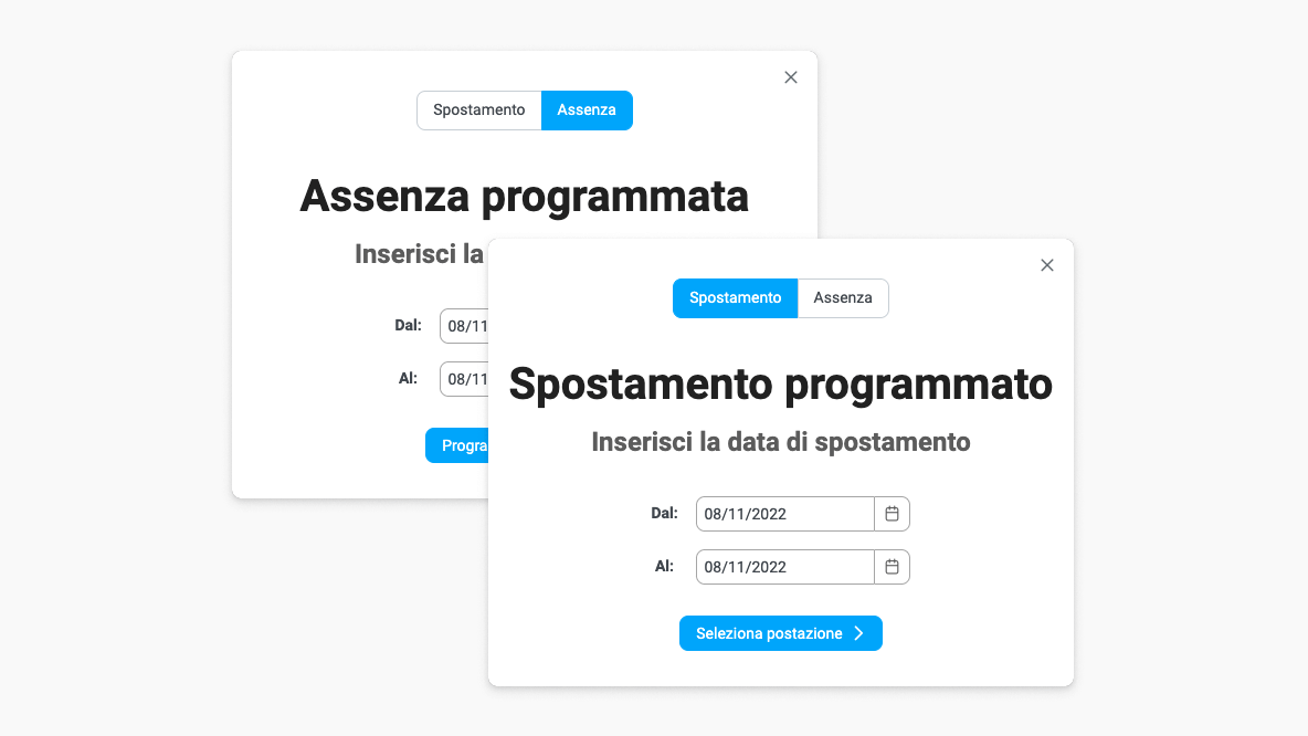 Absence et déplacement programmé (partage)