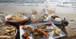 cinque piatti ristorante per spiaggia